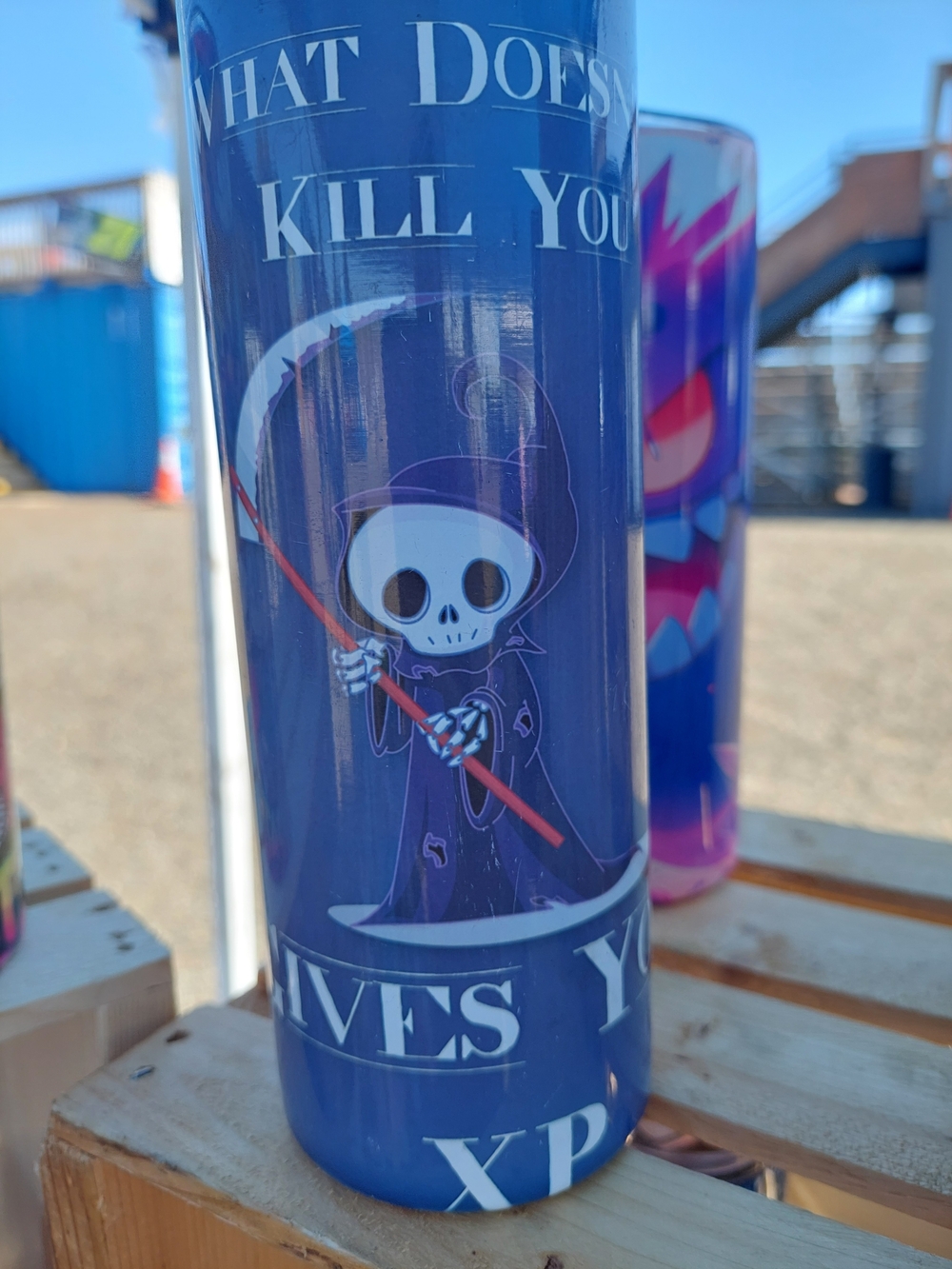 Blue Grim Reaper Stainless Tumbler - Home Accents